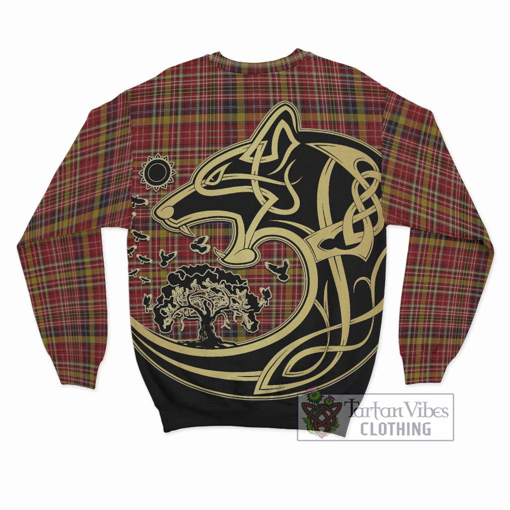 Ogilvie (Ogilvy) of Strathallan Tartan Sweatshirt with Family Crest Celtic Wolf Style - Tartan Vibes Clothing