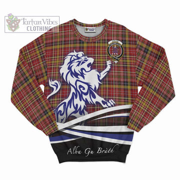 Ogilvie (Ogilvy) of Strathallan Tartan Sweatshirt with Alba Gu Brath Regal Lion Emblem