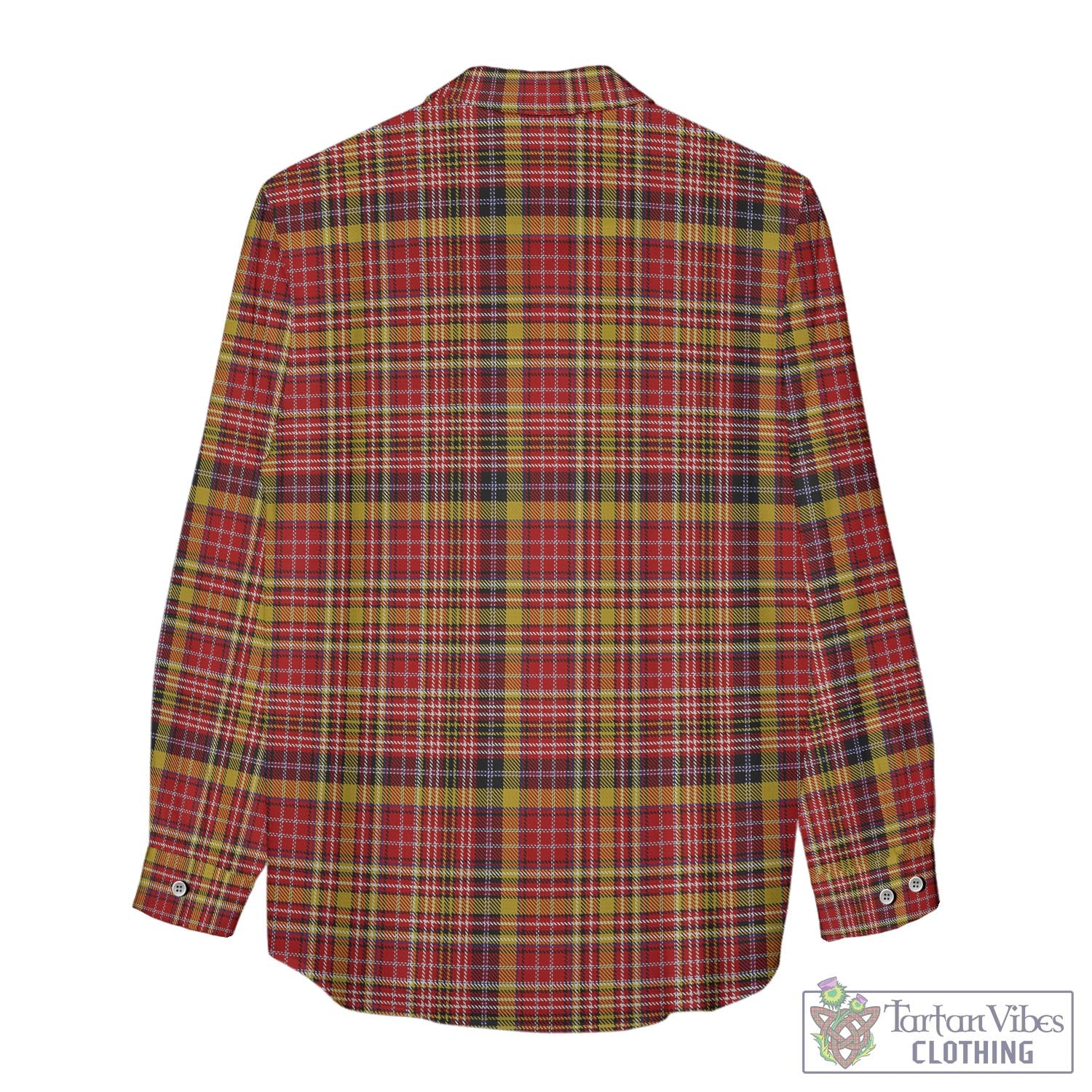 Tartan Vibes Clothing Ogilvie (Ogilvy) of Strathallan Tartan Womens Casual Shirt with Family Crest