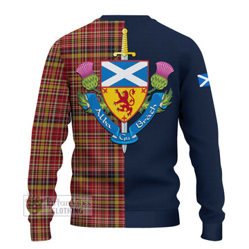 Ogilvie (Ogilvy) of Strathallan Tartan Ugly Sweater with Scottish Lion Royal Arm Half Style