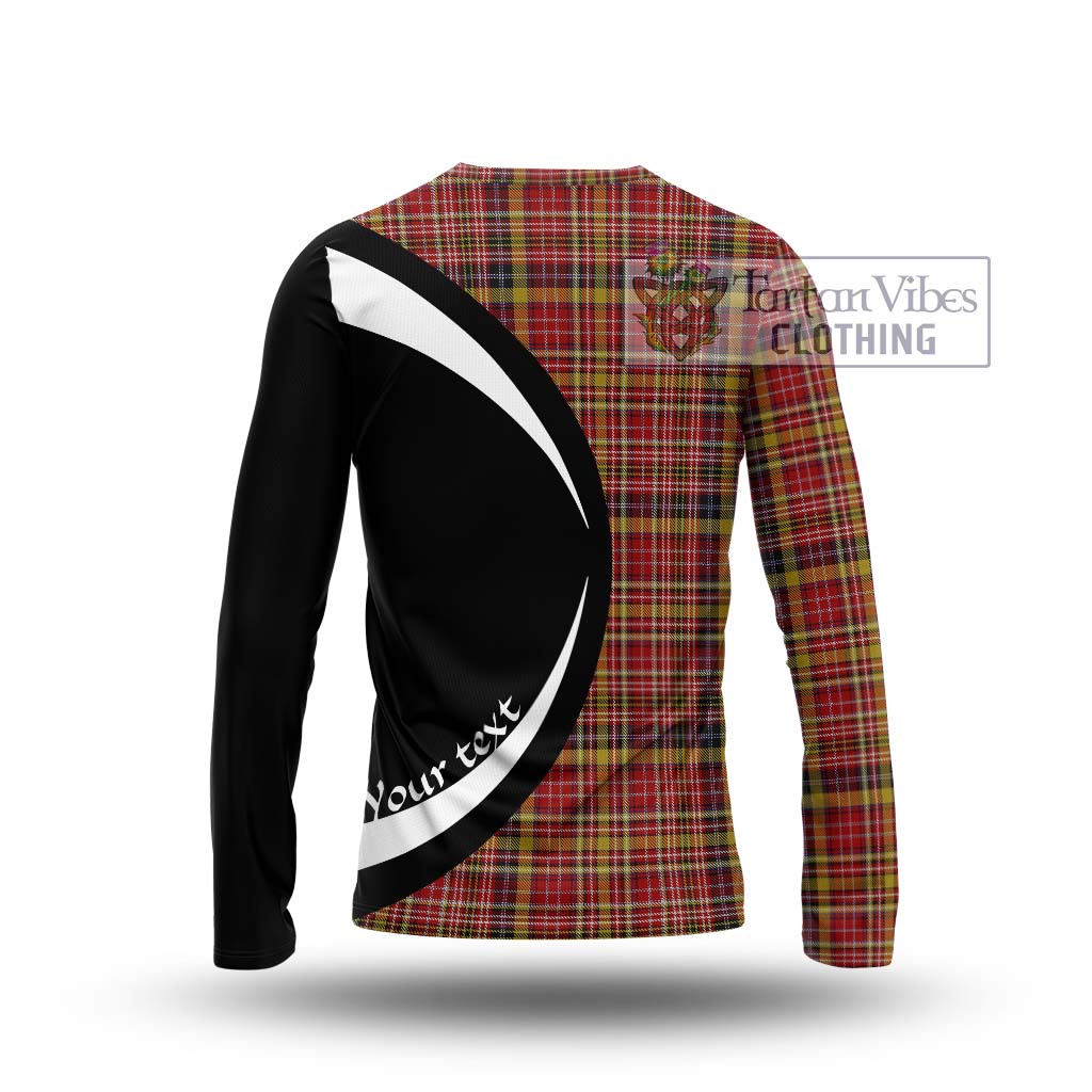 Ogilvie (Ogilvy) of Strathallan Tartan Long Sleeve T-Shirt with Family Crest Circle Style - Tartan Vibes Clothing