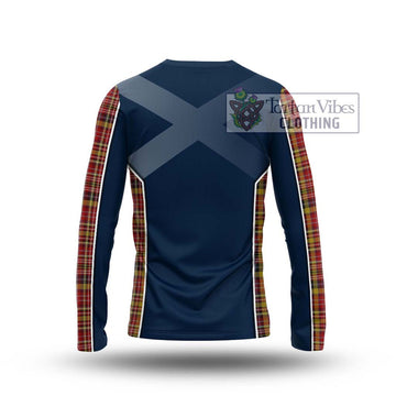 Ogilvie (Ogilvy) of Strathallan Tartan Long Sleeve T-Shirt with Family Crest and Lion Rampant Vibes Sport Style