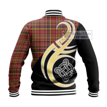 Ogilvie (Ogilvy) of Strathallan Tartan Baseball Jacket with Family Crest and Celtic Symbol Style