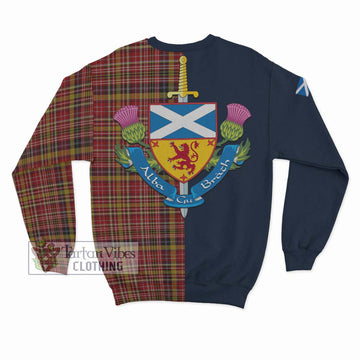 Ogilvie (Ogilvy) of Strathallan Tartan Sweatshirt Alba with Scottish Lion Royal Arm Half Style