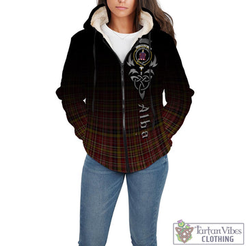 Ogilvie (Ogilvy) of Strathallan Tartan Sherpa Hoodie Featuring Alba Gu Brath Family Crest Celtic Inspired