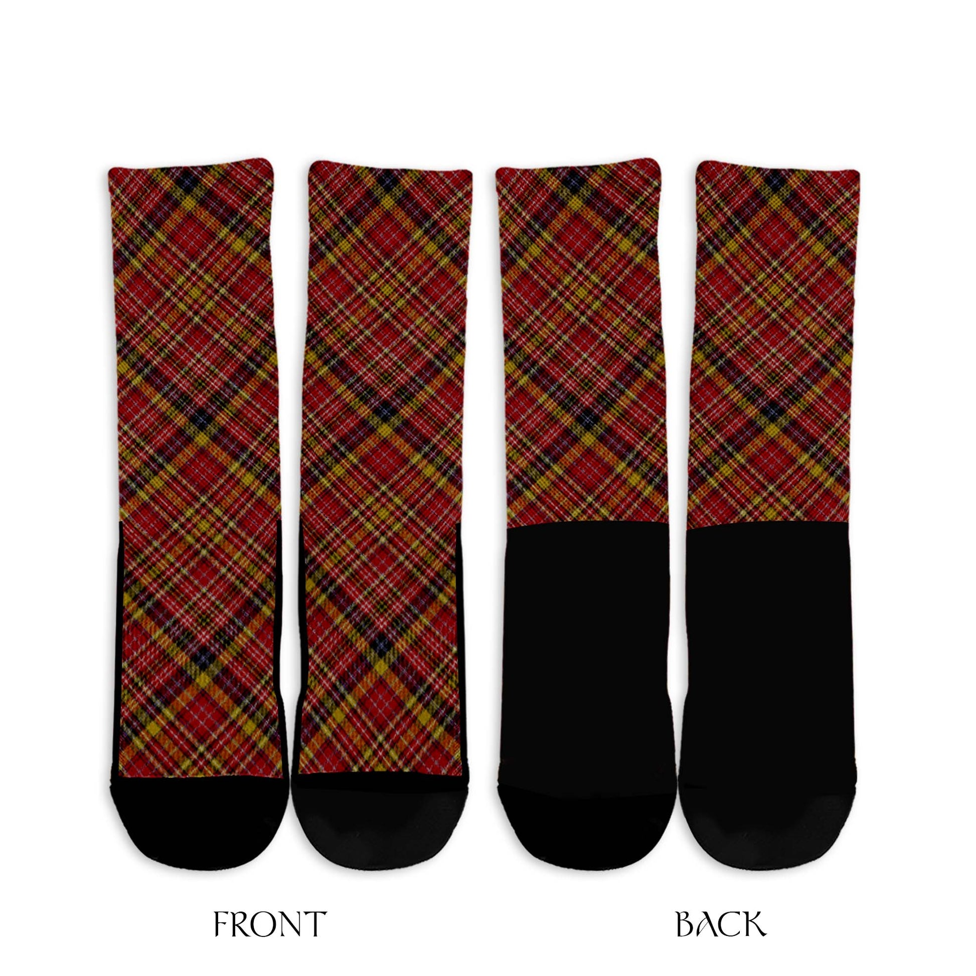 Ogilvie (Ogilvy) of Strathallan Tartan Crew Socks Cross Tartan Style - Tartanvibesclothing