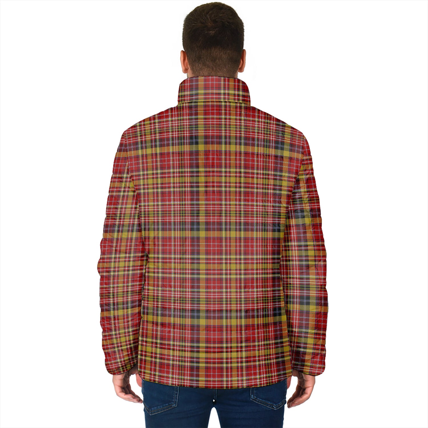 Ogilvie (Ogilvy) of Strathallan Tartan Padded Jacket with Family Crest - Tartan Vibes Clothing