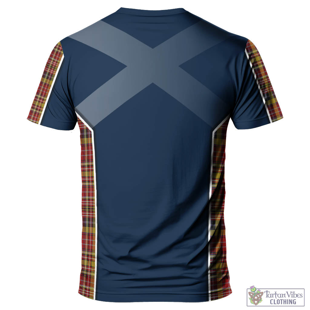 Tartan Vibes Clothing Ogilvie (Ogilvy) of Strathallan Tartan T-Shirt with Family Crest and Lion Rampant Vibes Sport Style