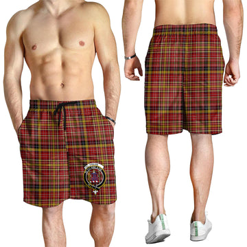 Ogilvie (Ogilvy) of Strathallan Tartan Mens Shorts with Family Crest