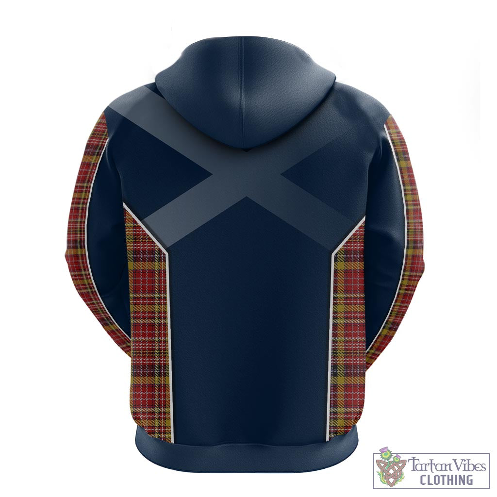 Tartan Vibes Clothing Ogilvie (Ogilvy) of Strathallan Tartan Hoodie with Family Crest and Scottish Thistle Vibes Sport Style