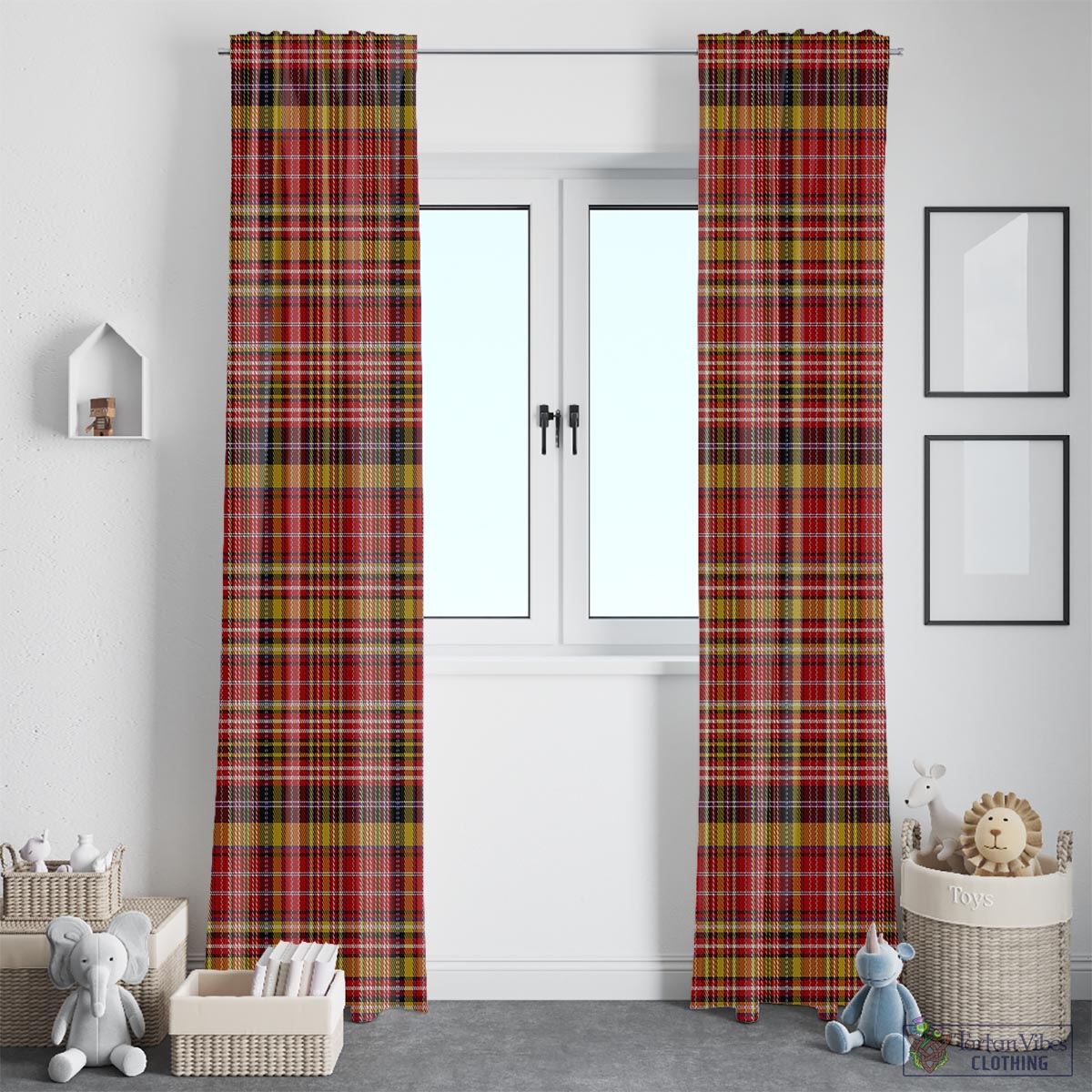 Ogilvie (Ogilvy) of Strathallan Tartan Window Curtain