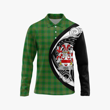 Ogle Irish Clan Long Sleeve Polo Shirt Celtic Circle Style Unisex - Tartan Vibes Clothing