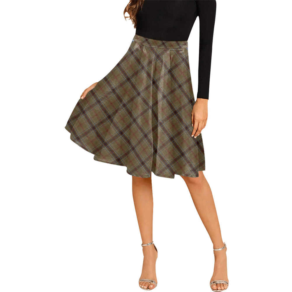 O'Keefe Tartan Melete Pleated Midi Skirt Cross Style Female - Tartan Vibes Clothing
