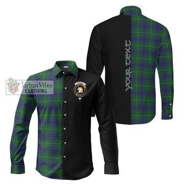 Oliphant Tartan Long Sleeve Button Shirt with Family Crest and Half Of Me Style