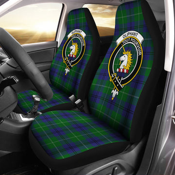 Oliphant Tartan Car Seat Cover with Family Crest