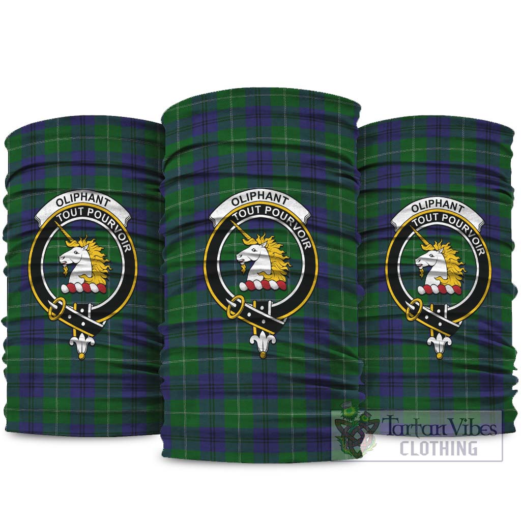 Oliphant Tartan Neck Gaiters, Tartan Bandanas, Tartan Head Band with Family Crest