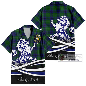 Oliphant Tartan Hawaiian Shirt with Alba Gu Brath Regal Lion Emblem Kid - Tartan Vibes Clothing
