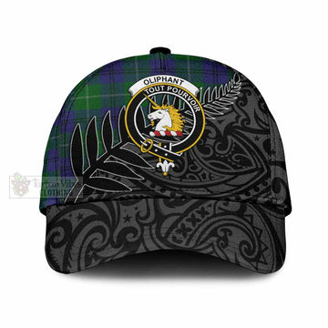 Oliphant Tartan Classic Cap with New Zealand Silver Fern Half Style