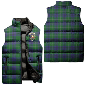 Oliphant Tartan Sleeveless Puffer Jacket with Family Crest