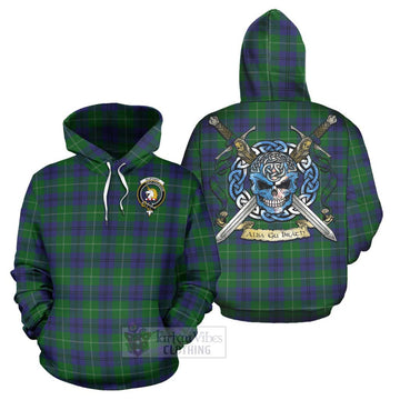 Oliphant Tartan Hoodie with Family Crest Celtic Skull Style Zip Hoodie - Tartan Vibes Clothing