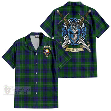 Oliphant Tartan Hawaiian Shirt with Family Crest Celtic Skull Style Kid - Tartan Vibes Clothing