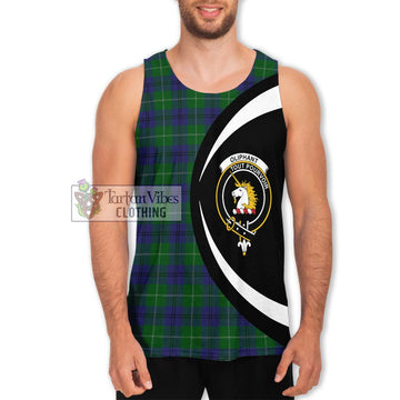Oliphant Tartan Men's Tank Top with Family Crest Circle Style Men - Tartan Vibes Clothing