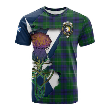 Oliphant Tartan Family Crest Cotton T-shirt Scottish Thistle Celtic Inspired Kid's Shirt - Tartan Vibes Clothing