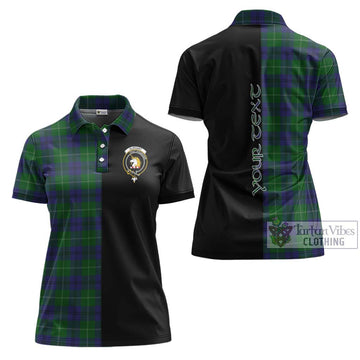 Oliphant Tartan Women's Polo Shirt with Family Crest and Half Of Me Style