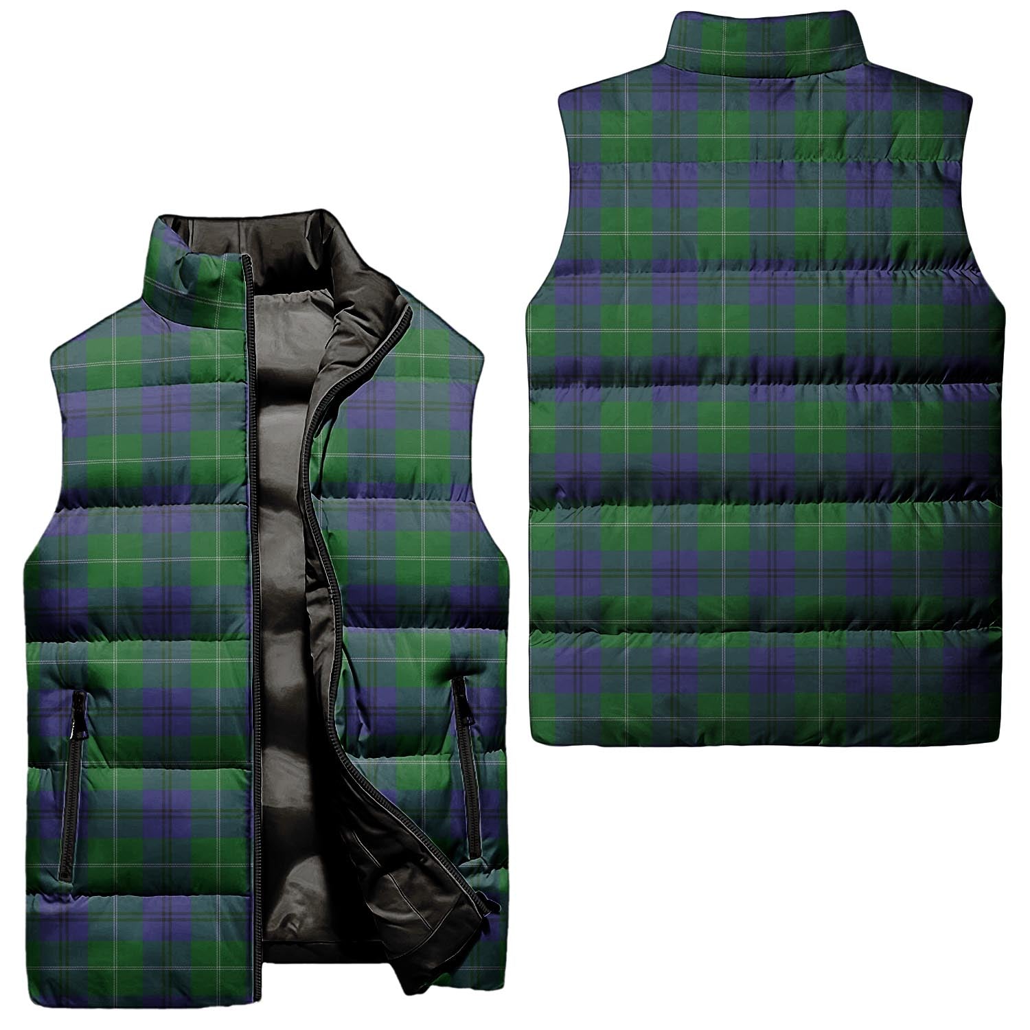 Oliphant Tartan Sleeveless Puffer Jacket Unisex - Tartanvibesclothing