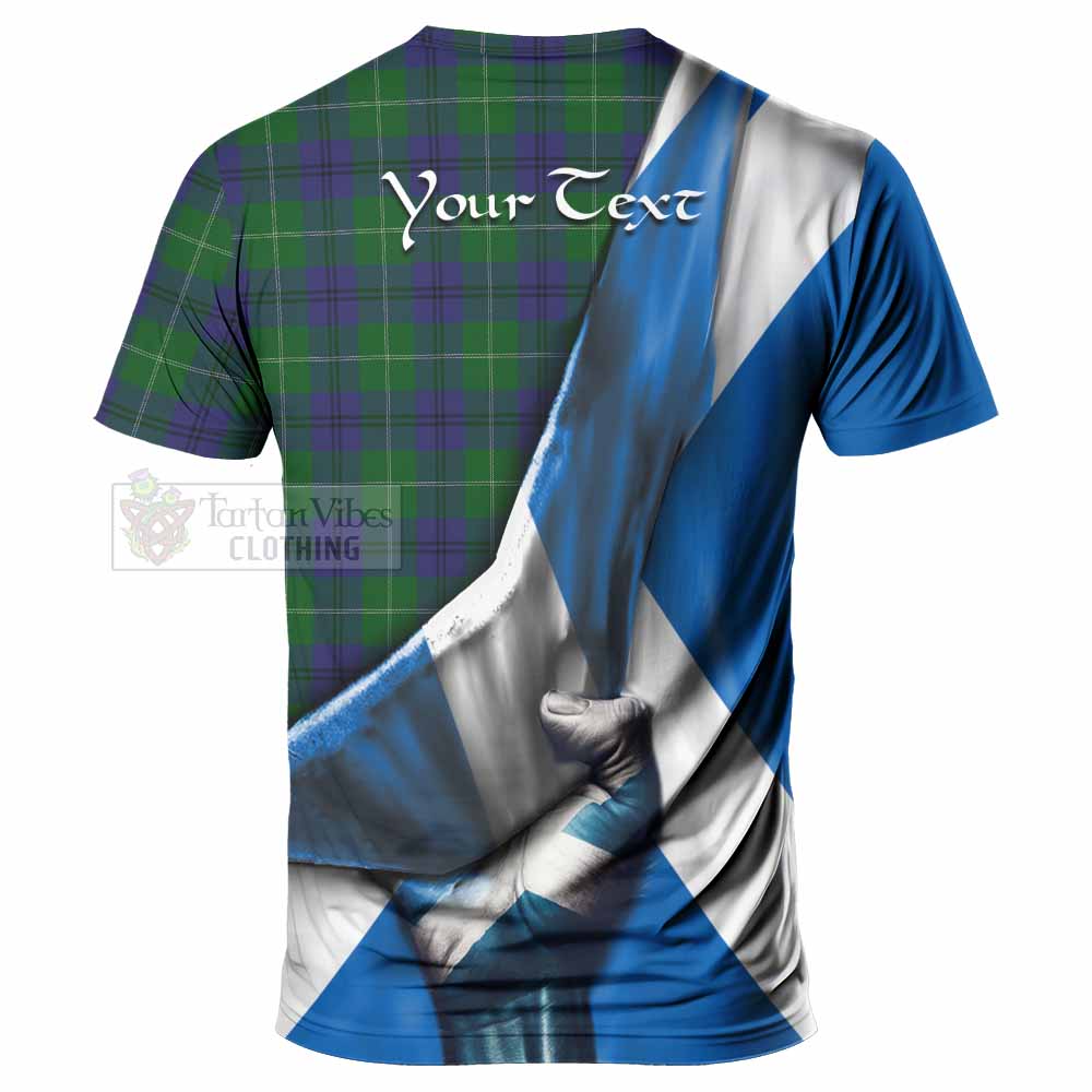 Tartan Vibes Clothing Oliphant Tartan T-Shirt with Family Crest Scotland Patriotic Style