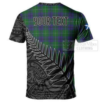 Oliphant Crest Tartan T-Shirt with New Zealand Silver Fern Half Style