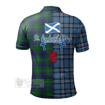 Oliphant Tartan Polo Shirt Happy St. Andrew's Day Half Tartan Style