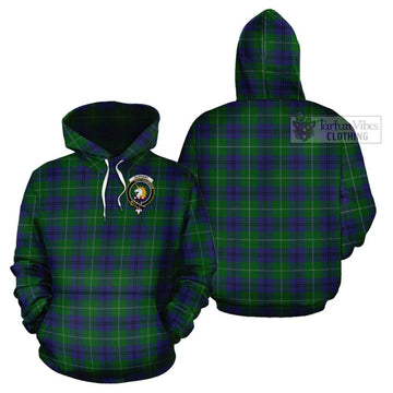 Oliphant Tartan Cotton Hoodie with Family Crest - Tartan Vibes Clothing