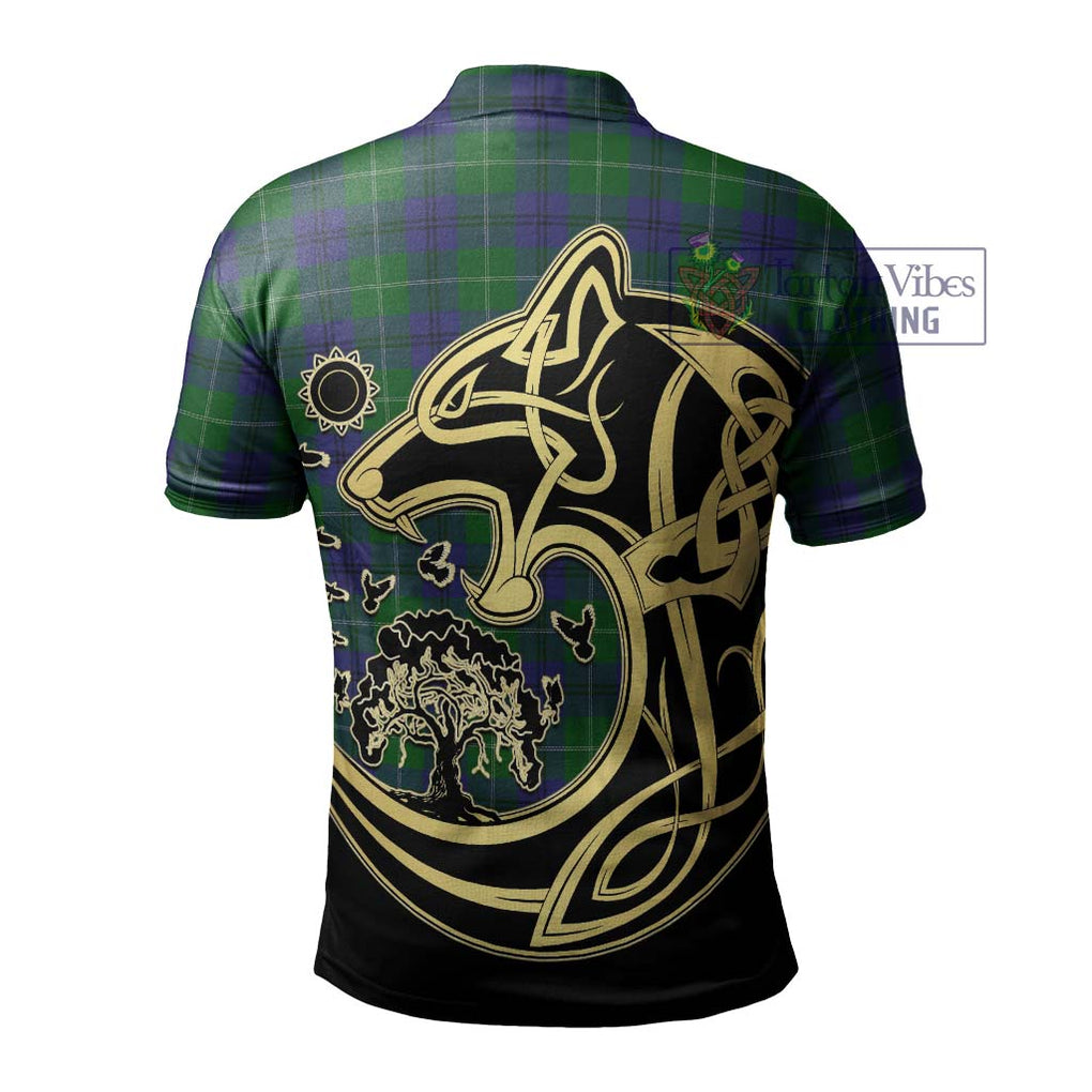 Oliphant Tartan Polo Shirt with Family Crest Celtic Wolf Style - Tartanvibesclothing Shop