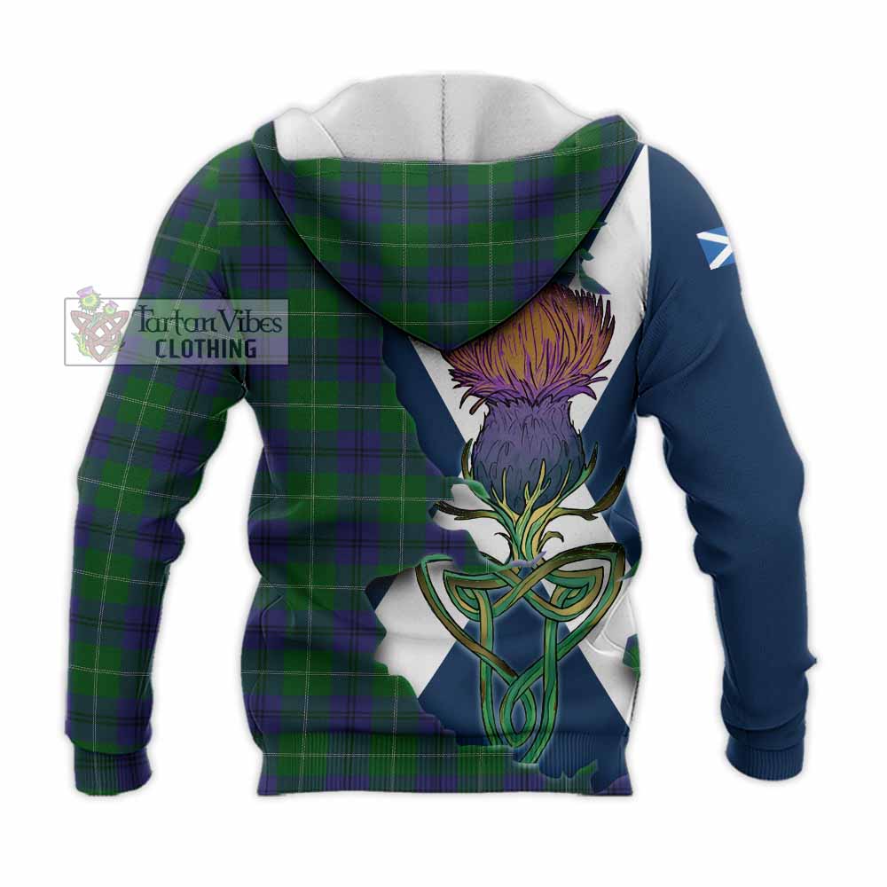 Oliphant Tartan Family Crest Knitted Hoodie Scottish Thistle Celtic Inspired - Tartan Vibes Clothing