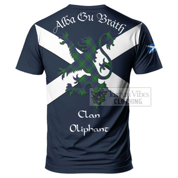 Oliphant Tartan Lion Rampant T-Shirt Proudly Display Your Heritage with Alba Gu Brath and Clan Name