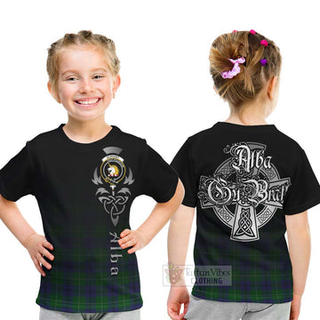 Oliphant Tartan Kid T-Shirt Featuring Alba Gu Brath Family Crest Celtic Inspired