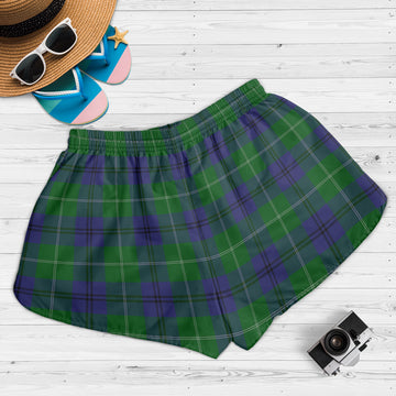 Oliphant Tartan Womens Shorts with Family Crest