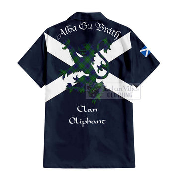 Oliphant Tartan Lion Rampant Hawaiian Shirt Proudly Display Your Heritage with Alba Gu Brath and Clan Name - Tartan Vibes Clothing
