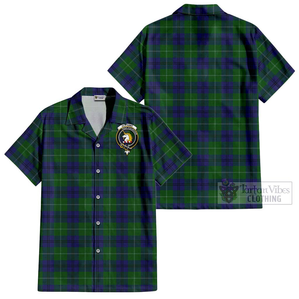 Oliphant Tartan Cotton Hawaiian Shirt with Family Crest Kid - Tartan Vibes Clothing