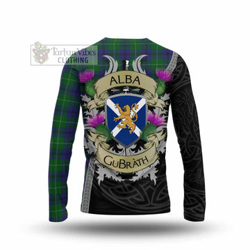 Oliphant Tartan Family Crest Long Sleeve T-Shirt Lion Rampant Royal Thistle Shield Celtic Inspired - Tartan Vibes Clothing