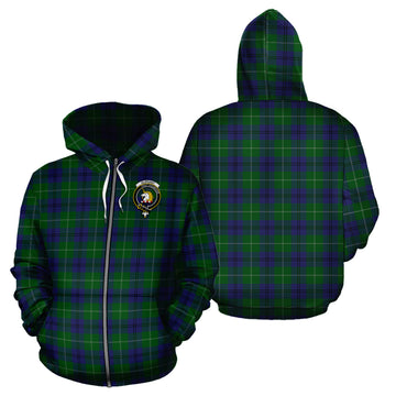 Oliphant Tartan Hoodie with Family Crest