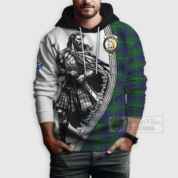 Oliphant Tartan Clan Crest Hoodie with Highlander Warrior Celtic Style - Tartan Vibes Clothing