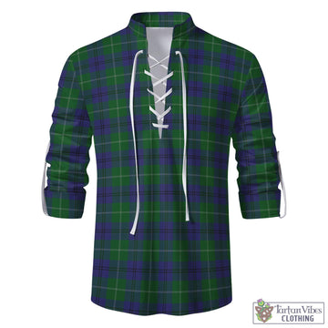 Oliphant Tartan Men's Scottish Traditional Jacobite Ghillie Kilt Shirt - Tartan Vibes Clothing