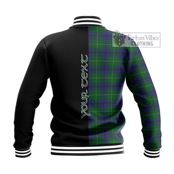 Oliphant Tartan Baseball Jacket with Family Crest and Half Of Me Style - Tartan Vibes Clothing