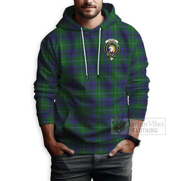 Oliphant Tartan Hoodie with Family Crest and Bearded Skull Holding Bottles of Whiskey - Tartan Vibes Clothing