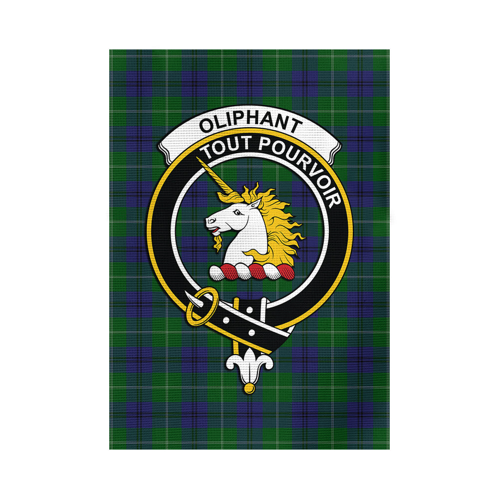 Oliphant Tartan Flag with Family Crest - Tartan Vibes Clothing