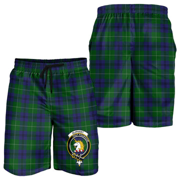 Oliphant Tartan Mens Shorts with Family Crest