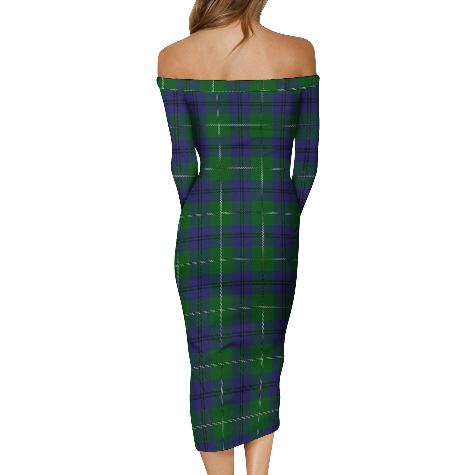 Oliphant Tartan Off Shoulder Lady Dress - Tartan Vibes Clothing