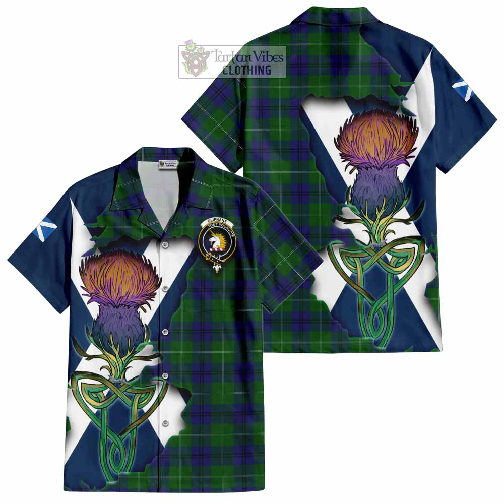 Oliphant Tartan Family Crest Hawaiian Shirt Scottish Thistle Celtic Inspired - Tartan Vibes Clothing